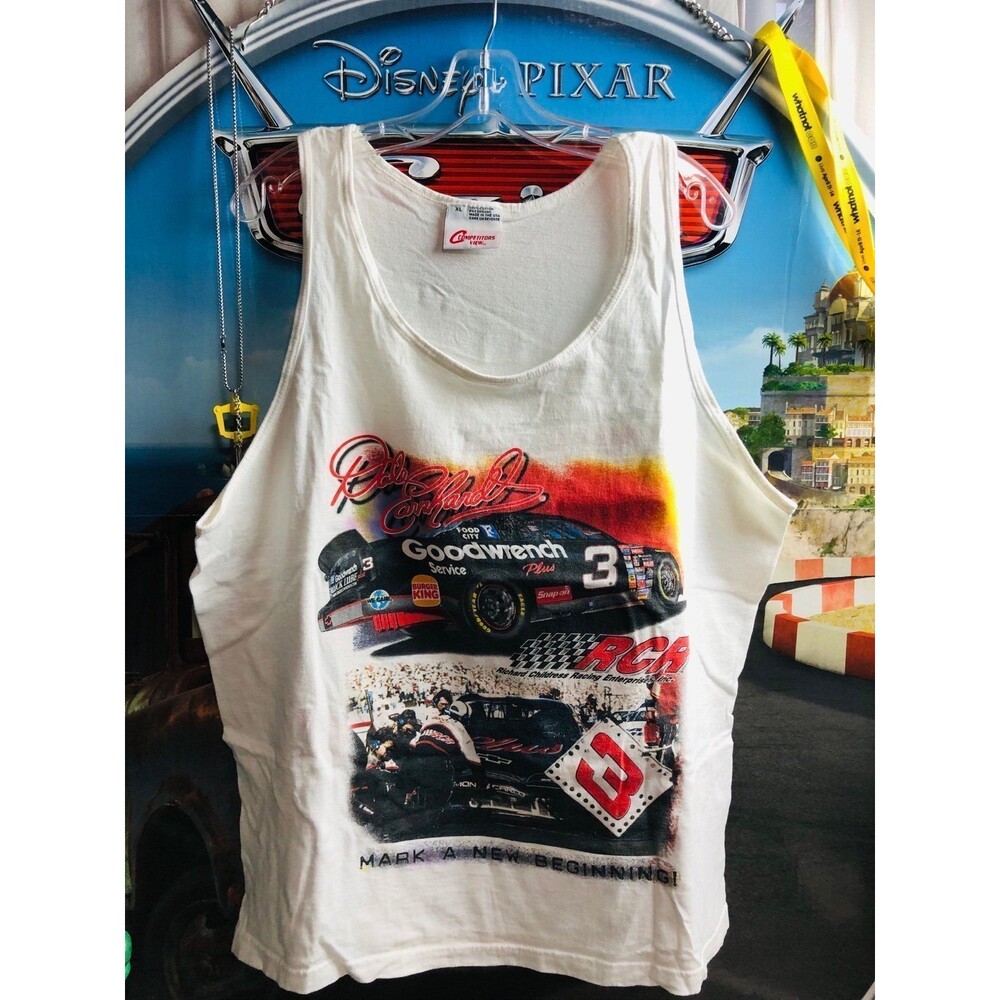 Vintage 1998 Dale Earnhardt Nascar Tank Top XL Sports Image Single Stitch
